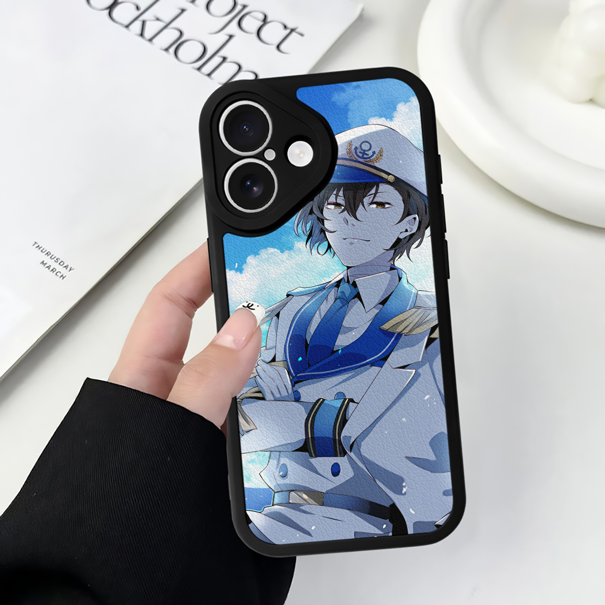 （画像用） 文豪ストレイドッグス Bungo Stray Dogs 【iPhone 16シリーズ対応】シリコンスマホケース（レザー調） 材質：シリコン